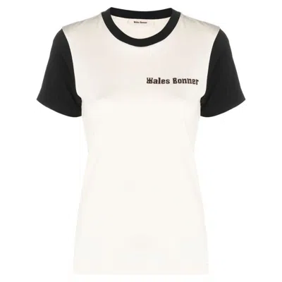 Wales Bonner T-shirts In Neutrals/black