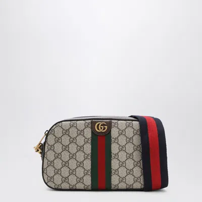 Gucci Ophidia Gg Ebony Small Shoulder Bag In Brown