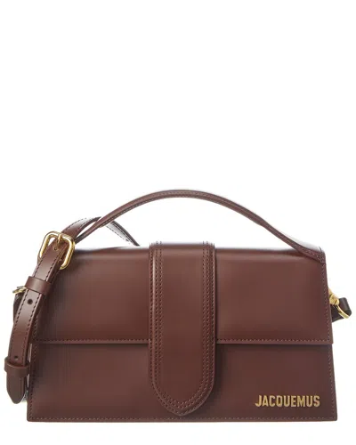 Jacquemus Leather Le Grand Bambino Shoulder Bag In Brown