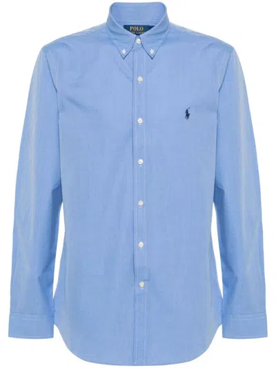 Polo Ralph Lauren Slim Fit Striped Shirt In Blue