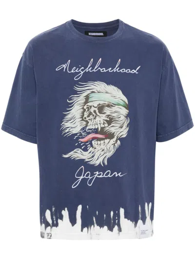 Neighborhood Savage Graphic-print T-shirt In Blue
