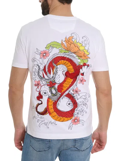 Robert Graham Dragon Roar T-shirt In White