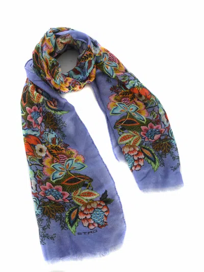 Etro Scarf  Bouquet Made Of Cashmere And Silk Blend