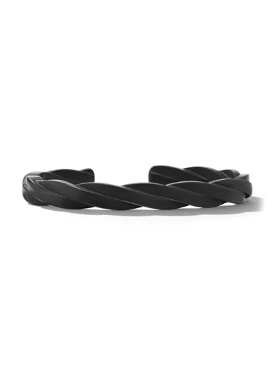 David Yurman Men's Dy Helios Cuff Bracelet In Black Titanium, 9mm