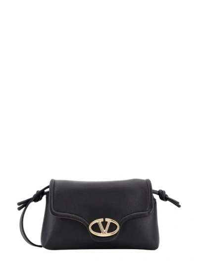 Valentino Garavani Leather Shoulder Bag With Vlogo Signature Detail In Black