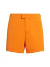 Zegna 232 Road Brand Mark Swim Short In Orange