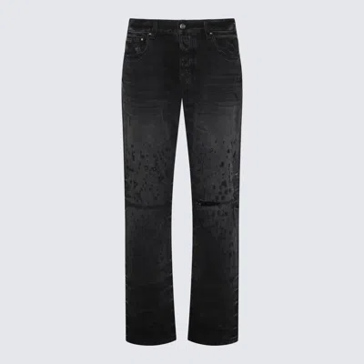 Amiri Jeans In Black Cotton In Faded Black