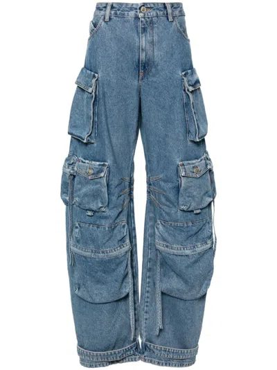 Attico Fern Wide Leg W Pockets Jeans Blue
