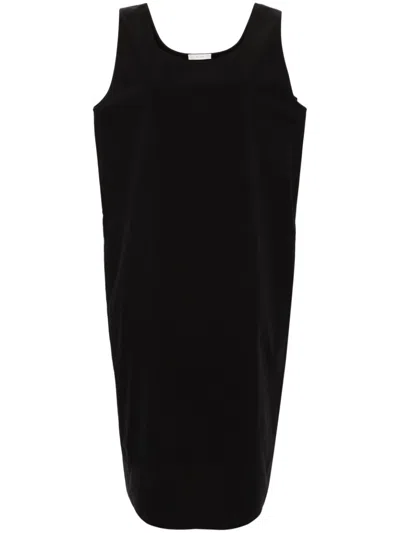 The Row Janah Cotton Midi Dress In Black