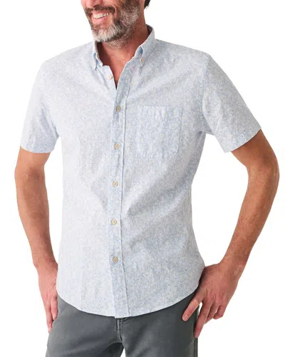 Faherty Short Sleeve Breeze Shirt In Teal