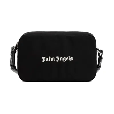 Palm Angels Embroidered Logo Camera Bag With In Black