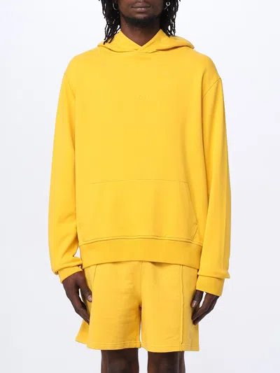 424 Debossed-logo Cotton Hoodie In Yellow