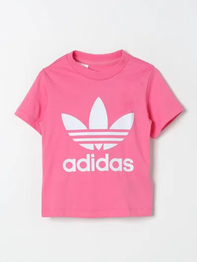 Adidas Originals Babies' Trefoil Cotton T-shirt In Pink
