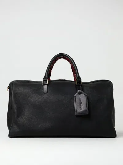 Golden Goose Zip-up Leather Duffle Bag In 黑色