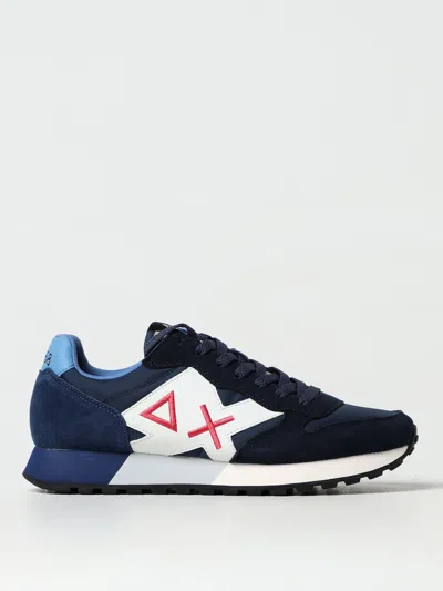 Sun 68 Trainers Jaki Solid In Suede In Navy