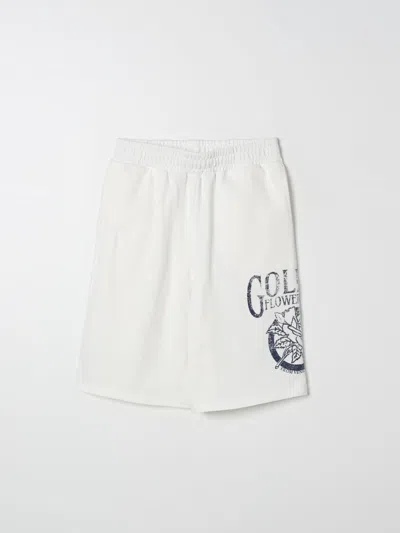 Golden Goose Kids' Printed Sweat-shorts In White