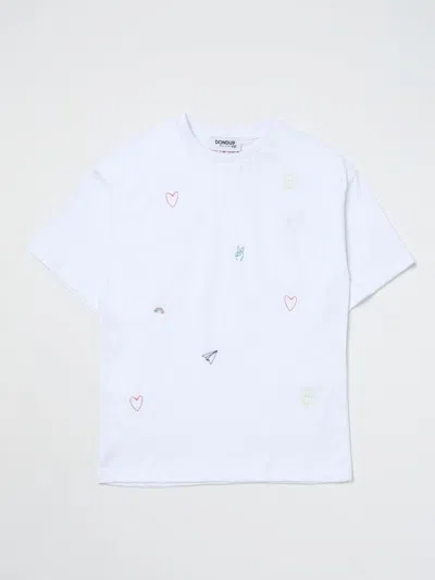 Dondup Kids' Embroidered-motif Cotton T-shirt In White
