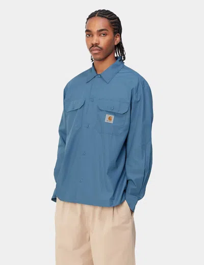 Carhartt -wip Long Sleeve Craft Shirt In Blue