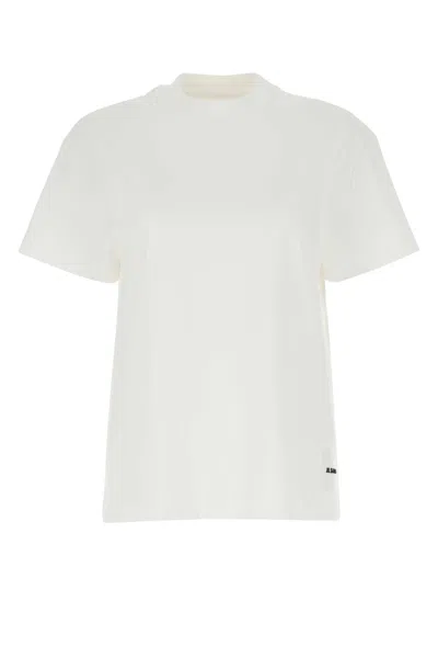 Jil Sander White Cotton T-shirt Set In 100