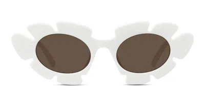 Loewe Flower Frame Sunglasses In White