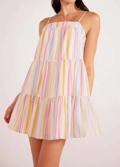 Minkpink Carlotta Mini Dress In Pink Stripe