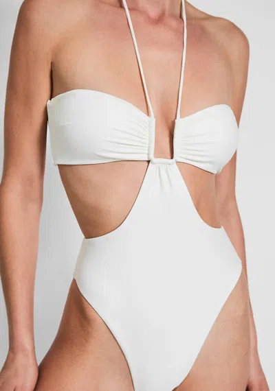 Devon Windsor Romi Full Piece Swimsuit In Off White