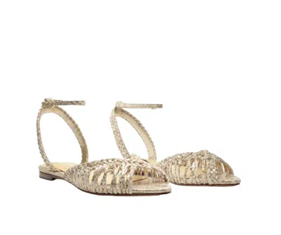 Alexandre Birman Women's Agatha Flat Sandal In Golden
