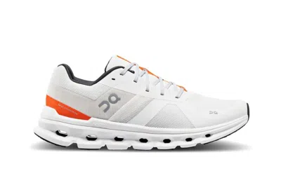 On Running Men's On Cloudrunner Sneaker In Undyed-white / Flame In Multi