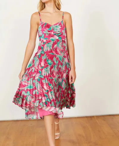 Caballero Donna Dress In Raspberry Floral In Multi