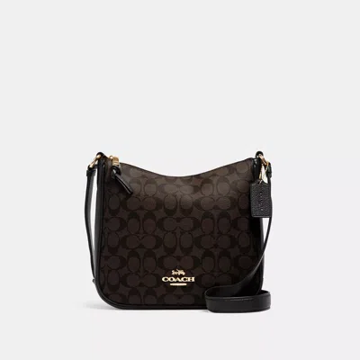 Coach Outlet Ellie File Bag In Signature Canvas In Black