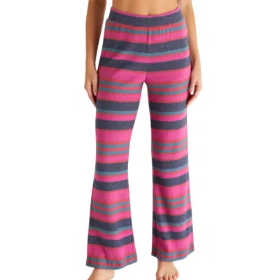 Z Supply Lounging Around Stripe Pant In Midnight Blue