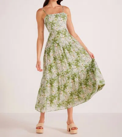 Minkpink Margaux Maxi Dress In Green/white Floral In Multi