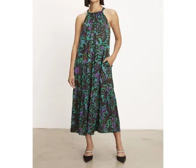 Velvet By Graham & Spencer Kareese Printed Satin Dress In Multi
