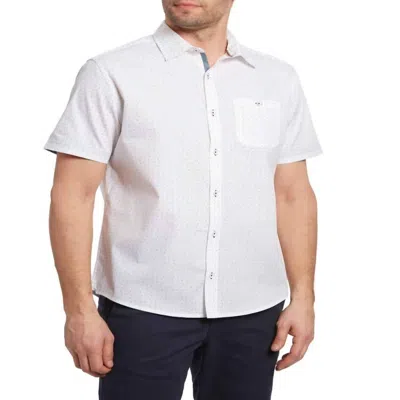 Flags & Anthem Men Millington Mini Dot Short Sleeve Shirt In White