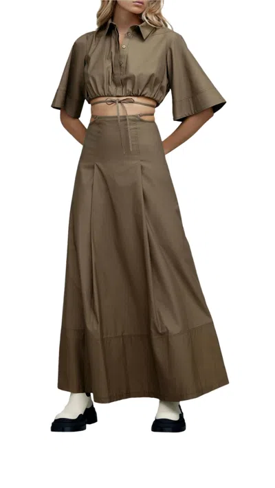 Significant Other Addison Skirt In Khaki In Green