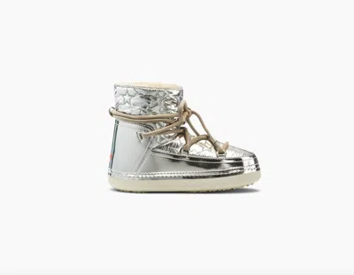Inuikii Bomber Star Metallic Sneaker Boots In Silver