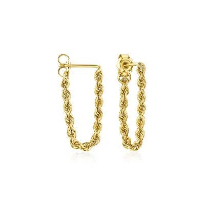 Canaria Fine Jewelry Canaria 10kt Yellow Gold Rope-chain Drop Earrings