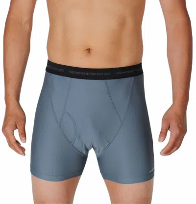 Exofficio Give-n-go Boxer Brief In Charcoal In Pink