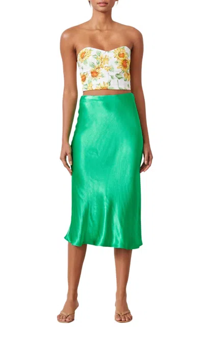 Bec & Bridge Loren Skirt In Emerald In Gold
