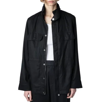 Zadig & Voltaire Kayaka Lyocell Jacket In Noir In Black
