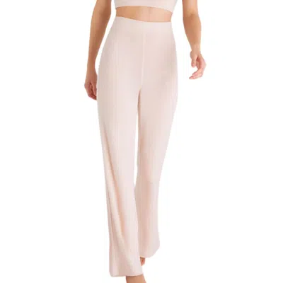 Z Supply Show Me Some Flare Rib Pant In Faded Blush In Pink