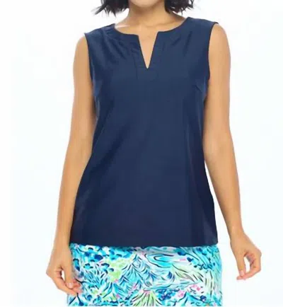 Aryeh Gina Sleeveless Top In Navy In Blue