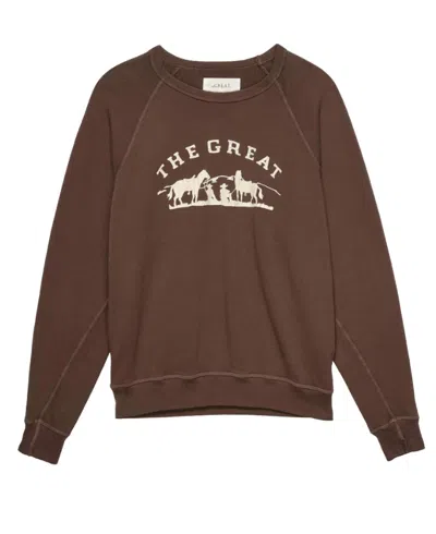 The Great College Sweatshirt With Gaucho Graphic In Hickory In Brown