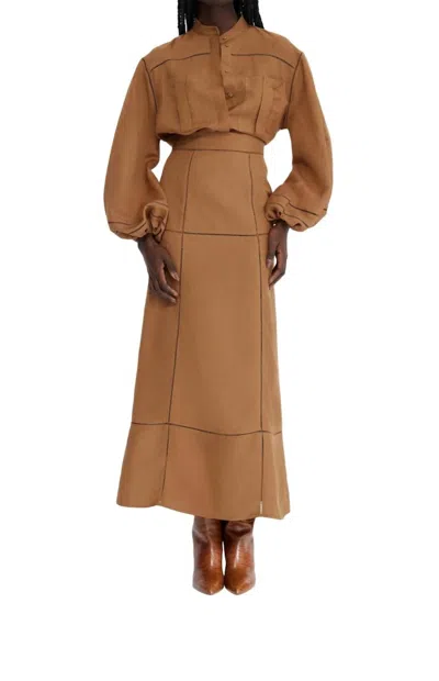 Significant Other Theodora Skirt In Toffee In Brown