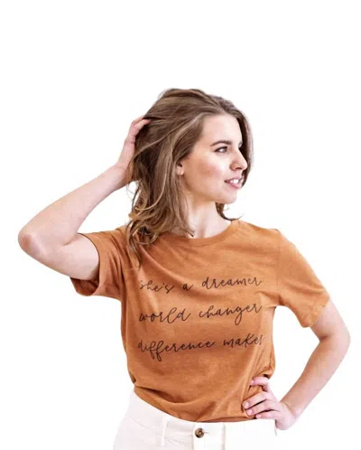 Crowned Free She's A Dreamer Tee In Rust In Multi
