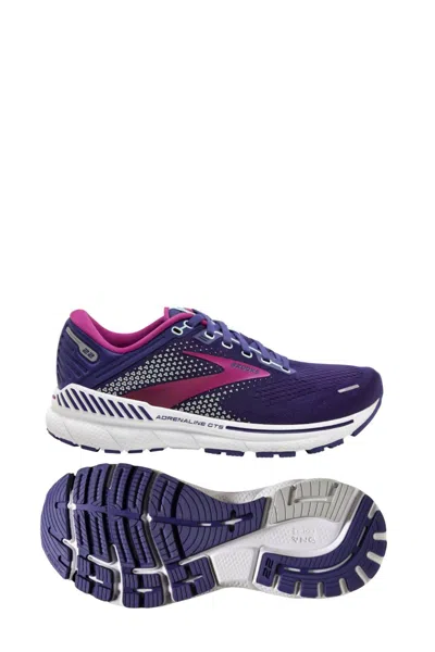 Brooks Women's Adrenaline Gts22 Running Shoes - B/medium Width In Navy/yucca/pink In Multi