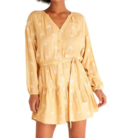 Z Supply Easy To Love Palm Dress In Wheat In Yellow