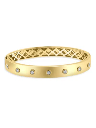 Effy Women's 14k Yellow Gold & 0.55 Tcw Mined Diamond Bangle Bracelet
