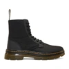 DR. MARTENS' DR. MARTENS BLACK NYLON TRACT COMBS BOOTS,R16607001