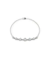 Vrai Lab Grown Diamond Round Brilliant Linked Tennis Bracelet In 14k White Gold And Gold, .85 Ct. T.w.